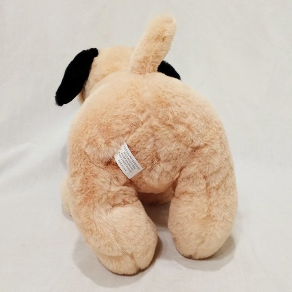 Pug Puppy Dog Stuffed Animal 10" Plush Tan Black Bulldog - Picture 5 of 8